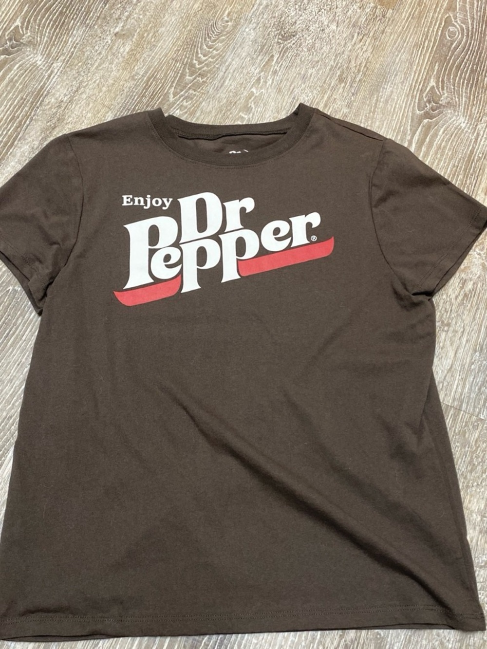 Dr Pepper Women's Brown Logo Short Sleeve Tee